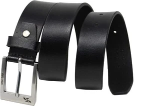 STARHIDE Herren genarbtes Leder Gürtel mit abnehmbarer Legierung Einzelzackenschnalle SB08 - Bild 1 von 16