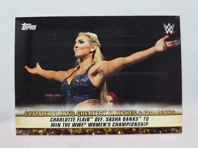 2019 Topps WWE SummerSlam Greatest Matches & Moments #GM-37 CHARLOTTE FLAIR - Image 1 of 2