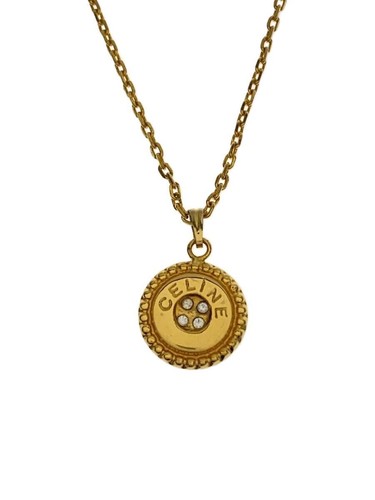 Collana donna CELINE con zirconi placcati e top oro usata