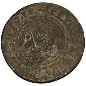 ESPAÑA. FELIPE V. 4 MARAVEDIS. 1718 - VALENCIA. - Picture 1 of 2