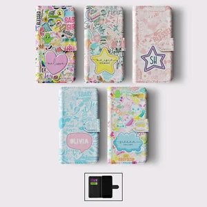 PERSONALISED FLIP WALLET PHONE CASE FOR IPHONE 16 16E 15 14 13 12 STICKERS FUNNY - Picture 1 of 7