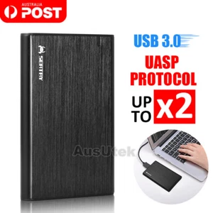 Aluminum USB 3.0 Hard Drive 2.5" SATA HDD SSD External Slim Enclosure Case - Picture 1 of 9