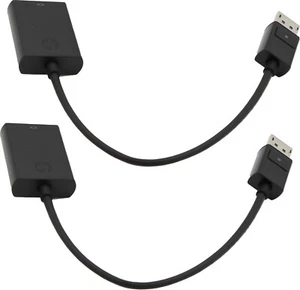 Box of 2 Cable Adapters; Display Port (Male) to VGA (Female), 10.8". New - Picture 1 of 8