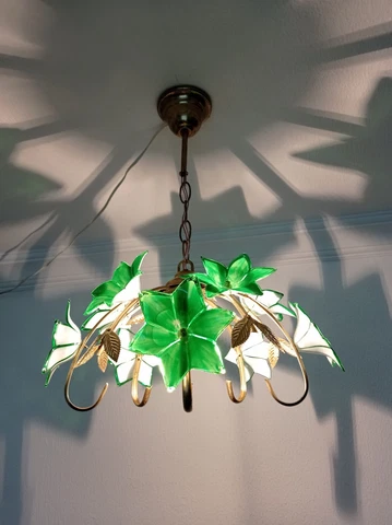 Murano Vintage Murano Green Hand Paint Chandelier Light Ceiling Fixture Lighting Cover