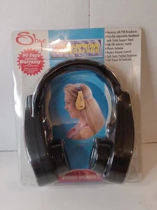 Receptor de Auriculares Deportivos Shye am/fm De Colección Años 1980 Negro NUEVO (A4) - Imagen 1 de 9