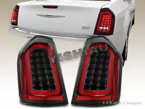 11 12 13 14 Chrysler 300 Full LED Sequential Signal Black Tail Lights One Pair - Foto 1 di 6