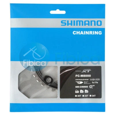Nuovo Shimano XT SM-CRM81 CRM80 M8000 anello catena pedivella 30T 32T 34T - Immagine 1 di 3