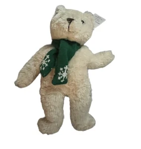 Oso de peluche Cheesecake Factory Herrington 14" felpa blanco verde bufanda vacaciones - Imagen 1 de 12