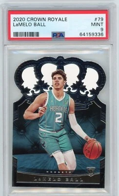 2020-21 Crown Royale LaMelo Ball Die-Cut Rookie RC PSA 9 Charlotte Hornets - Image 1 of 2