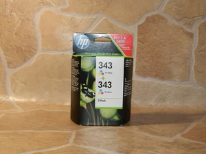 Original HP 343 - Tri-color Doppelpack Tintenpatrone (MHD 06.2019) - NEU - Bild 1 von 2
