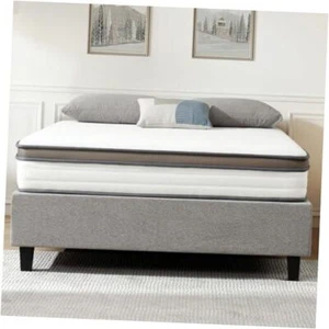 Twin Mattress, 10 Inch Twin Memory Foam and Spring Hybrid Mattress, Mattress - Picture 1 of 8