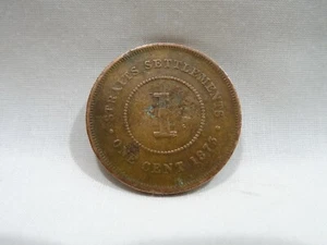 ANCIENNE PIECE MALAISIE ONE CENT 1873 STRAITS SETTLEMENTS VICTORIA MALAYSIA - Picture 1 of 4