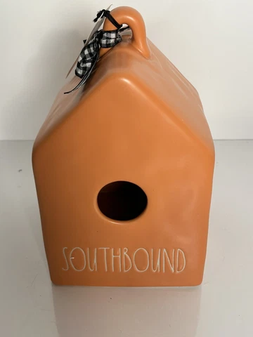NEW Rae Dunn Artisan Collection by Magenta Southbound Orange Birdhouse Cover