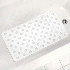 Mainstays 15" x 27" Non-Slip Cushioned PVC Bathtub Mat for Shower with Suction - Picture 1 of 6