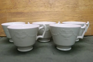 Antique Spode IMPL Copeland England 5 Demitasse Cups Cream Embossed Swag Urn - Picture 1 of 7