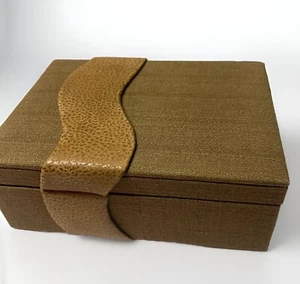 Vintage PADDY GORDON Houston Leather Suede Silk Jewelry Box Disney Artist RARE! - Picture 1 of 22
