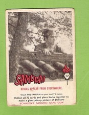 SCANLENS 1964 SAMURAI TV CARD #32  NINJA ON ROOF