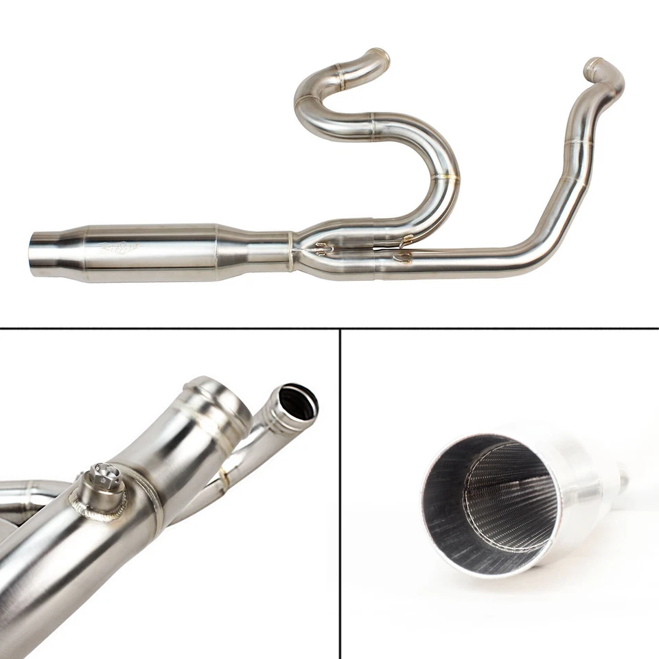 2 into 1 Exhaust Pipe for Harley Touring Road Street Glide FLHTK FLHRXS FLHX 17+ Foto 1 de 4