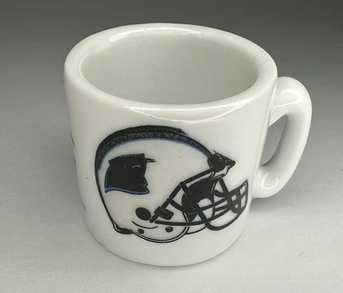 Vintage NFL Mini Coffee Cup Mug Carolina Panthers 1.25" Collectible Miniature Cover