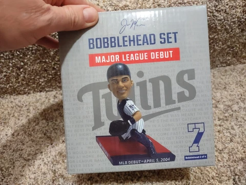 NEW IN BOX Joe Mauer Major League Debut Bobblehead SGA Minnesota Twins HOF ⚾🔥⚾ Cover