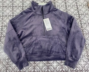 Lululemon Gr. XL/XXL Scuba Oversized Funnel Neck Half Zip Samt Pullover - Bild 1 von 13