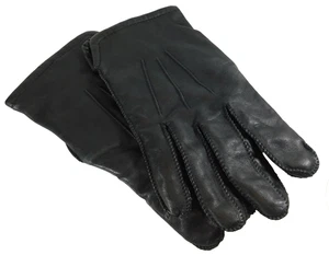 Vintage Fownes Herren Handschuhe schwarz Leder Wolle gefüttert Größe L - Bild 1 von 5