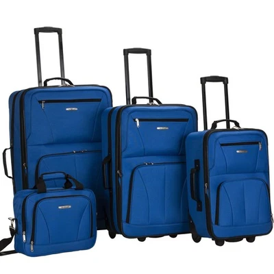 Journey Softside Upright Luggage Set,Expandable, Blue, 4-Piece (14/19/24/28) - Image 1 of 3