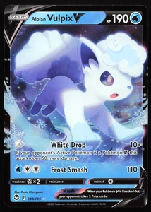 Alolan Vulpix V 033/195 Silver Tempest Holo Rare Near Mint Pokemon Card - Picture 1 of 2