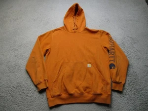 Carhartt Hoodie Herren Medium Orange Loose Fit Sleeve Logo Pullover Sweatshirt - Bild 1 von 11