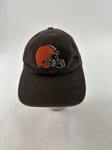 Cleveland Browns Hat Cap Strap Back Brown NFL Football Reebok Mens Orange Helmet - Picture 1 of 5