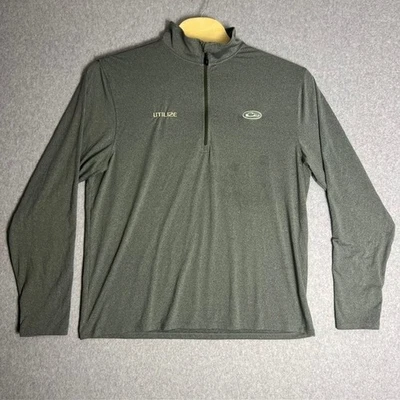 Pulôver masculino Drake Waterfowl cinza manga longa quarto de zíper tamanho XL - Imagem 1 de 4