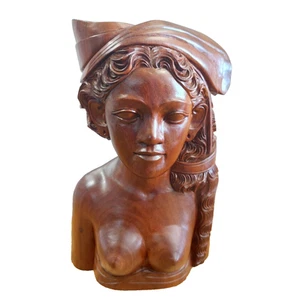 Handgefertigte Holzfigur Frau Klungkung Bali Indonesien weiblich Holz geschnitzt - Bild 1 von 14