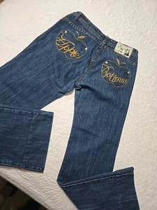Vintage Apple Bottoms Denim Blue Jeans Embroidered Women’s 9/10 90s Y2K Flare - Bild 1 von 16