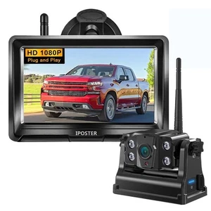 Wireless Magnetic Backup Camera for Truck Caravan Trailer Car 5 inch Monitor Kit - Picture 1 of 14