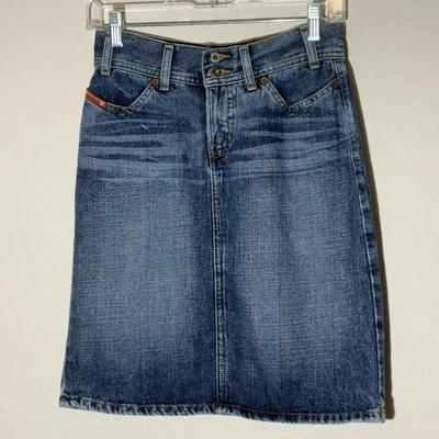 Falda vaquera Guess Jeans XS/24 Y2K estilo vintage azul lavado para mujer Foto 1 de 4