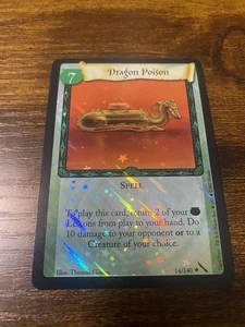 HARRY POTTER TCG CARD CHAMBER OF SECRETS DRAGON POISON 14/140 RARE Holo Foil - Picture 1 of 3