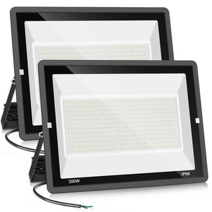500W 2pack LED Flood Light Outdoor,(2750W Equivalent)Super Bright 58,500LM Da... - Picture 1 of 7