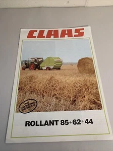 Farm Sales Brochure Claas Rollant 85 62 44 Round Baler Tractor Harvest Tech Data - Picture 1 of 8