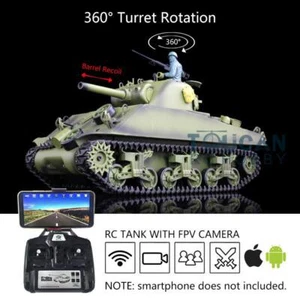 1/16 7.0 Henglong M4A3 Sherman RC Tank 3898 BB Gun Barrel Recoil Metal Gearbox - Picture 1 of 8