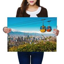 A2 - Cable Cars San Cristobal Hill Chile Poster 59.4X42cm280gsm #44495