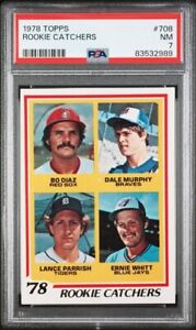 1978 Topps Dale Murphy Lance Parrish Baseball Rookie Card RC #708 - PSA 7 NM