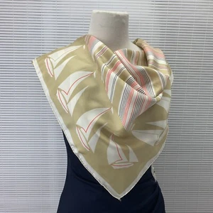 ECHO Silk Scarf Nautical Neutral 17” Square - Picture 1 of 4