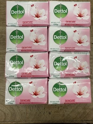 Jabón en barra Dettol cuidado de la piel antibacteriano 8 barras 175 g cada una Foto 1 de 2