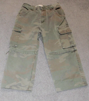 Sonoma Talla 18R Verde Camuflaje CAMO Pantalones/Pantalones Cortos Carga Extraíbles Cremallera Pierna  Foto 1 de 4