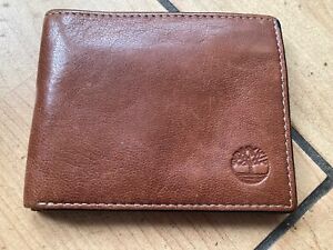 Timberland Mid Brown Bifold Leather Wallet In Excellent Condition