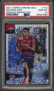 RICARDO PEPI 2021 TOPPS CHROME MLS Speckle Refractor PSA 10 GEM MT #174 USMNT - Picture 1 of 2