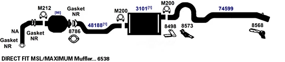 Conjunto de silenciador de escape-EX, 4 puertas, escape sedán AP para Honda Accord 2006 Foto 1 de 1