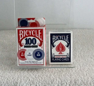 Bicicleta Ciclista Back Poker 808 Tarjetas de Juego 100 Fichas de Poker Nuevo Stock Antiguo - Imagen 1 de 3