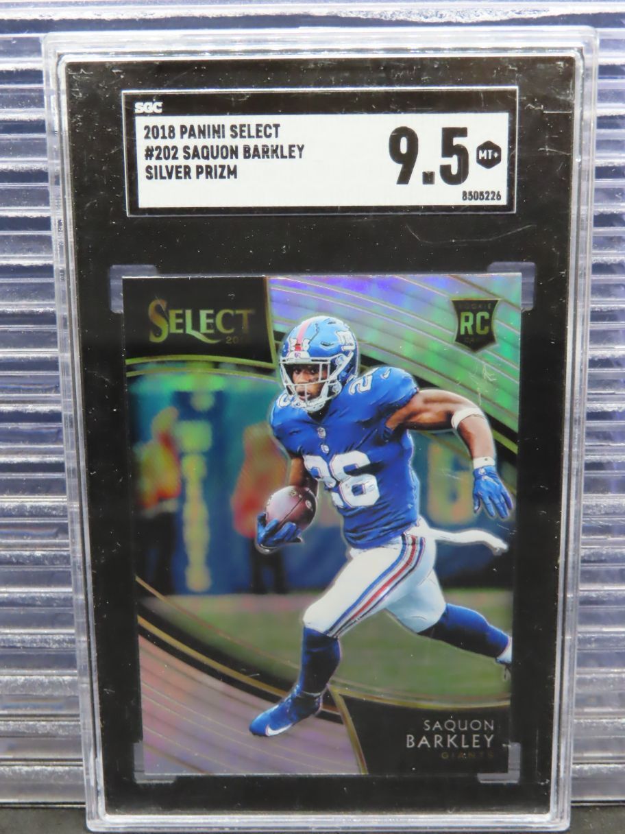 2018 Select Saquon Barkley Field Level Silver Prizm Rookie RC 202 SGC 9.5 Giants