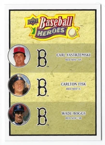 2008 Upper Deck Baseball Heroes Yastrzemski / Fisk / Wade Boggs #187 Redsox NM - Picture 1 of 2